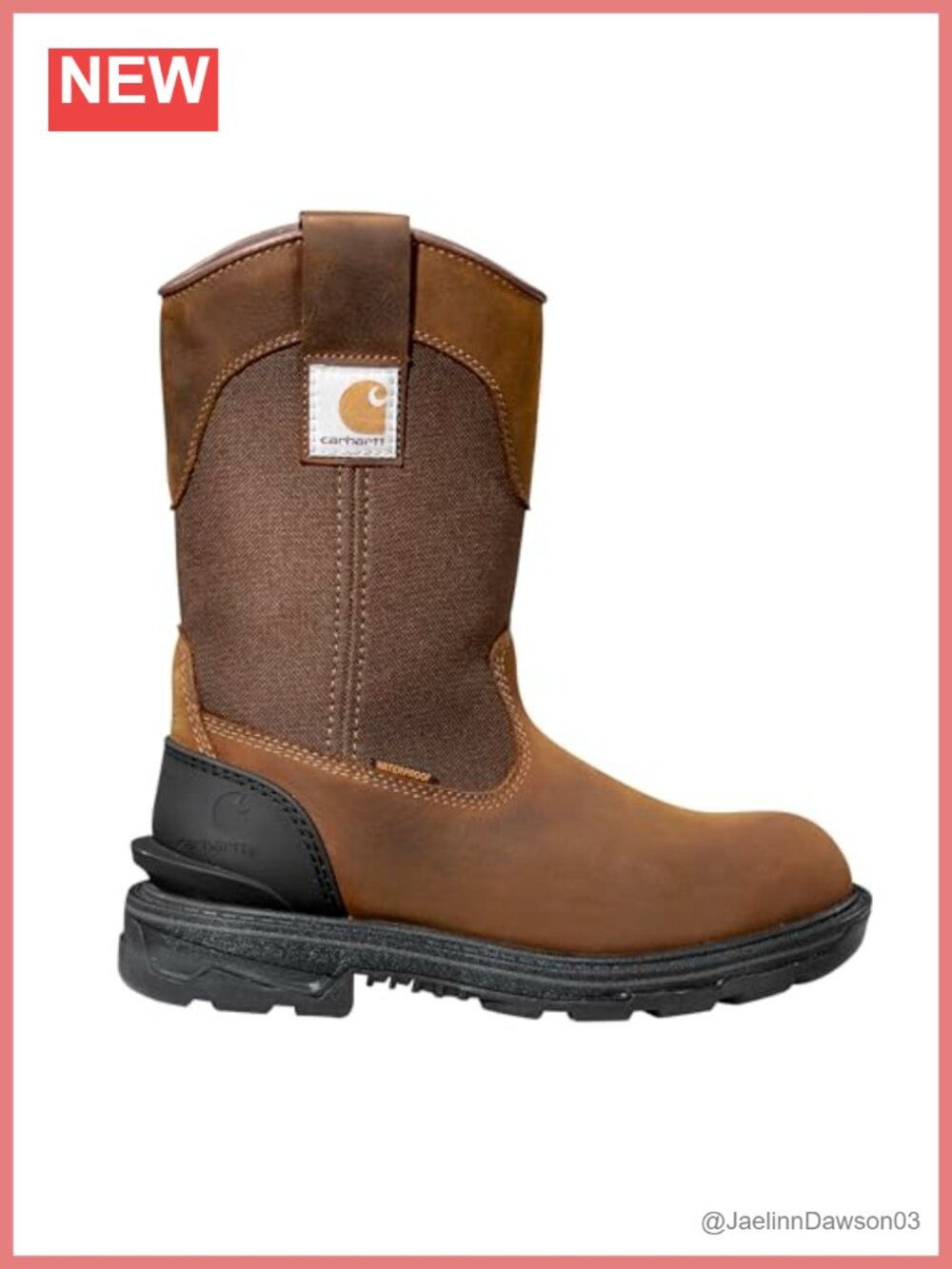 Waterproof 11" Soft Toe Wellington Work Boot Slip Resistant Leather